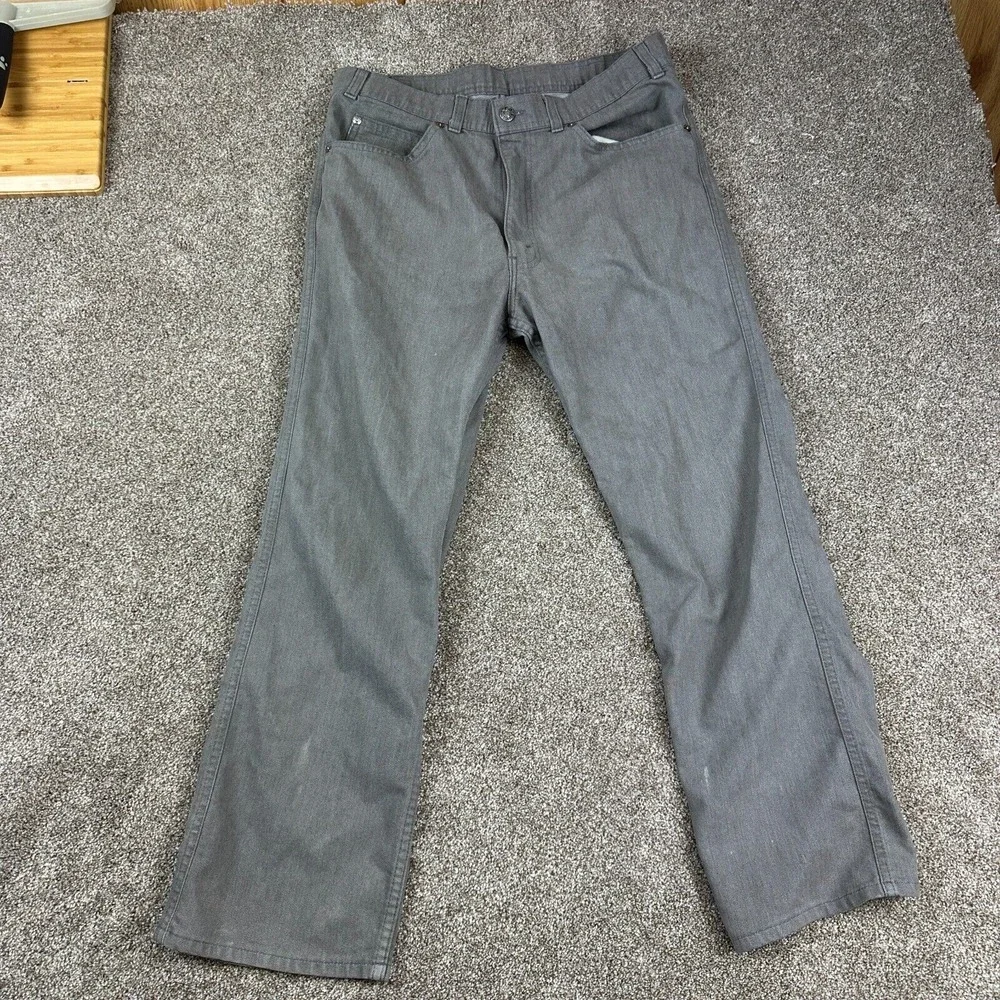 Vintage Men's 1989 Levi's 415 Jeans Gray Straight Leg Size 34x29 (Measure 34x27)